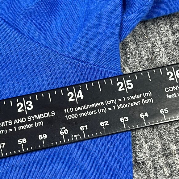 Under Armour HeatGear T-Shirt Mens 2XL Blue Graphic Spellout Loose Fit Pullover - Picture 7 of 11